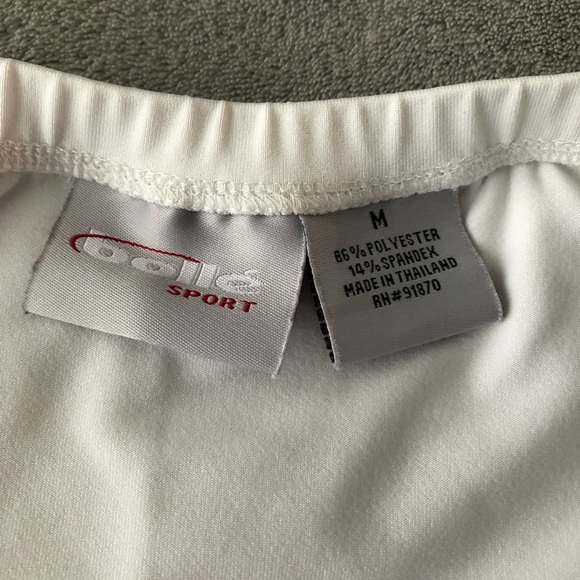 TENNIS SKIRT BY LILLYS (S) WHITE & BLUE ABSTRACT - Picture 3 of 7